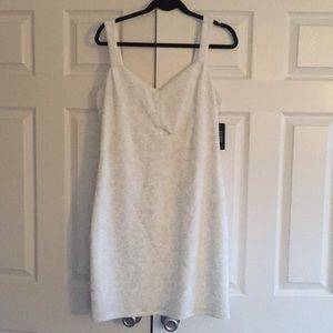 NWT Guess white and silver dress